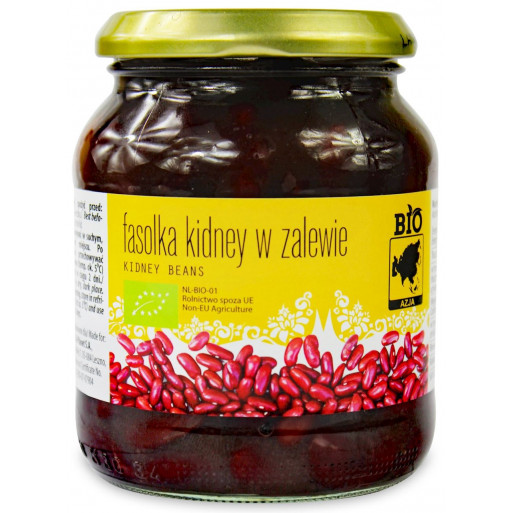 FASOLKA KIDNEY W ZALEWIE W SŁOIKU BIO 360 g (240 g) - BIO AZJA