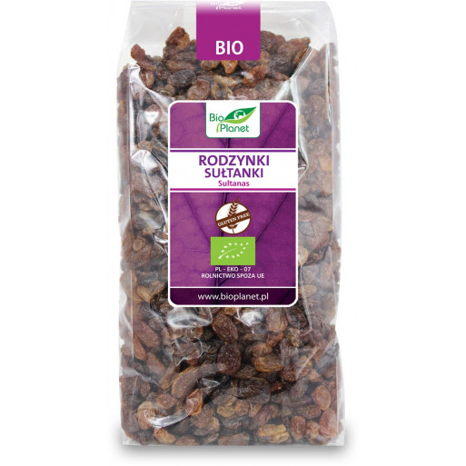 RODZYNKI SUŁTANKI BEZGLUTENOWE BIO 1 kg - BIO PLANET