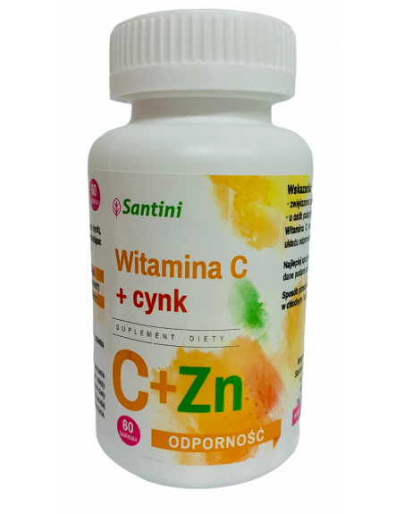 WITAMINA C + CYNK 60 TABLETEK - SANTINI