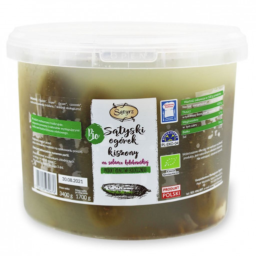OGÓRKI SĄTYSKIE KISZONE BIO 3,4 kg (1,7 kg) (WIADERKO) - SĄTYRZ