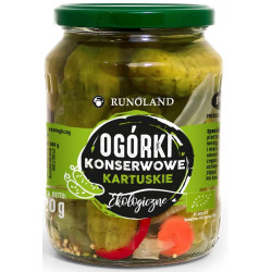 OGÓRKI KONSERWOWE KARTUSKIE BIO 670 g (360 g) - RUNOLAND