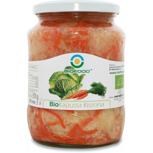 KAPUSTA KISZONA Z MARCHEWKĄ BEZGLUTENOWA BIO 700 g (550 g) - BIO FOOD