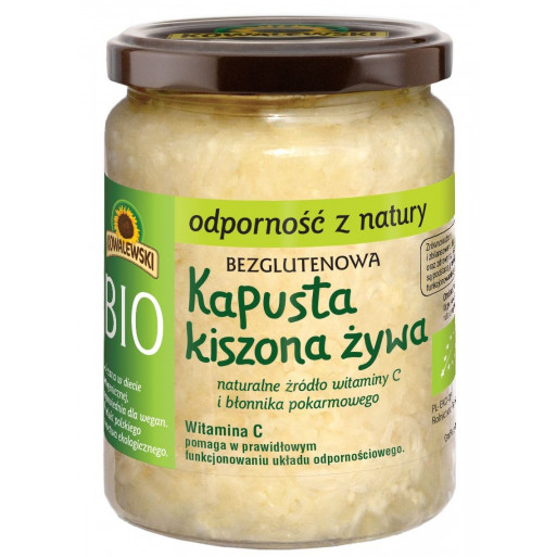 KAPUSTA KISZONA NIEPASTERYZOWANA BEZGLUTENOWA BIO 400 g - KOWALEWSKI