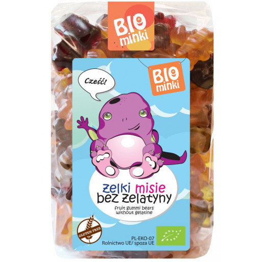 ŻELKI (MISIE) BEZ ŻELATYNY BEZGLUTENOWE BIO 400 g - BIOMINKI
