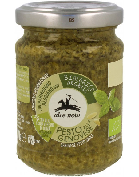 PESTO GENOVESE (SOS BAZYLIOWY) BIO 130 g - ALCE NERO