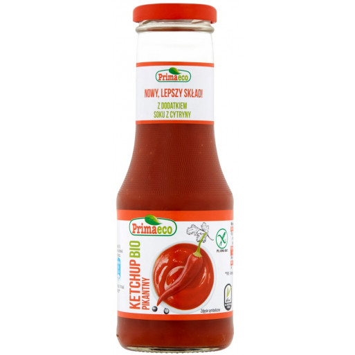 KETCHUP PIKANTNY BEZGLUTENOWY BIO 315 g - PRIMAECO