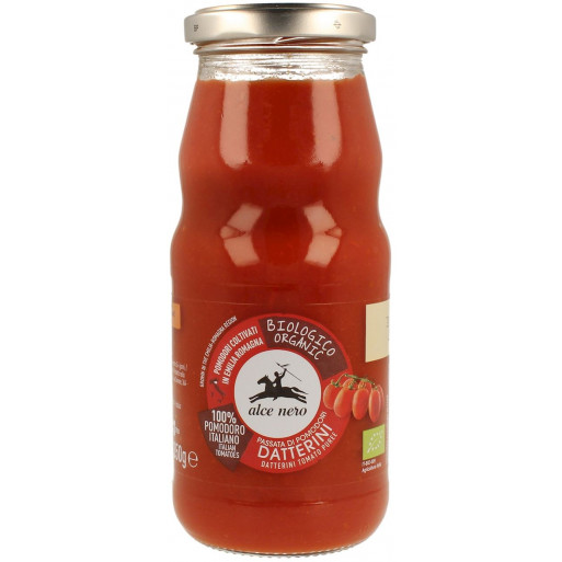 SOS POMIDOROWY PASSATA (Z POMIDORÓW DAKTYLOWYCH) BIO 350 g - ALCE NERO SOS POMIDOROWY PASSATA (Z POMIDORÓW DAKTYLOWYCH) BIO 350 g - ALCE NERO