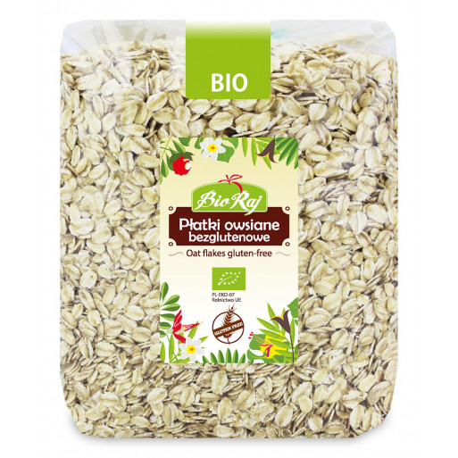PŁATKI OWSIANE BEZGLUTENOWE BIO 1 kg - BIO RAJ