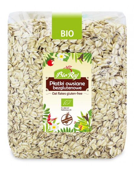 PŁATKI OWSIANE BEZGLUTENOWE BIO 1 kg - BIO RAJ