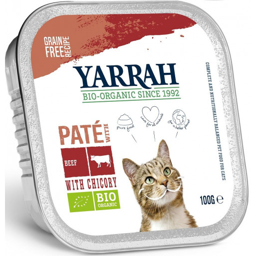 (DLA KOTA) PASZTET WOŁOWO - DROBIOWY Z CYKORIĄ BIO 100 g - YARRAH