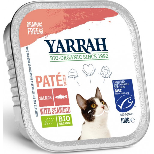 (DLA KOTA) PASZTET Z ŁOSOSIA Z ALGAMI BIO 100 g - YARRAH