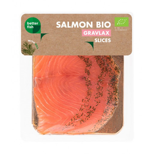 ŁOSOŚ ATLANTYCKI PLASTRY MARYNOWANE Z KOPREM BIO 100 g - BETTER FISH (B SALMON)