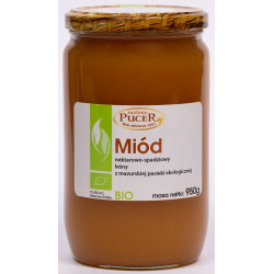 MIÓD NEKTAROWO - SPADZIOWY LEŚNY BIO 950 g - PASIEKA PUCER