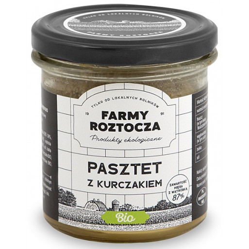 PASZTET DROBIOWO - WIEPRZOWY BIO 180 g - FARMY ROZTOCZA