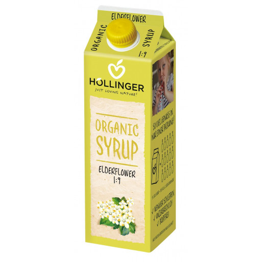 SYROP O SMAKU KWIATÓW CZARNEGO BZU BIO 1 L - HOLLINGER