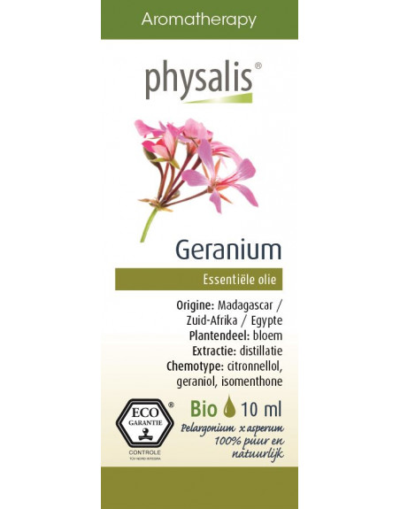 OLEJEK ETERYCZNY PELARGONIA (GERANIUM) ECO 10 ml - PHYSALIS