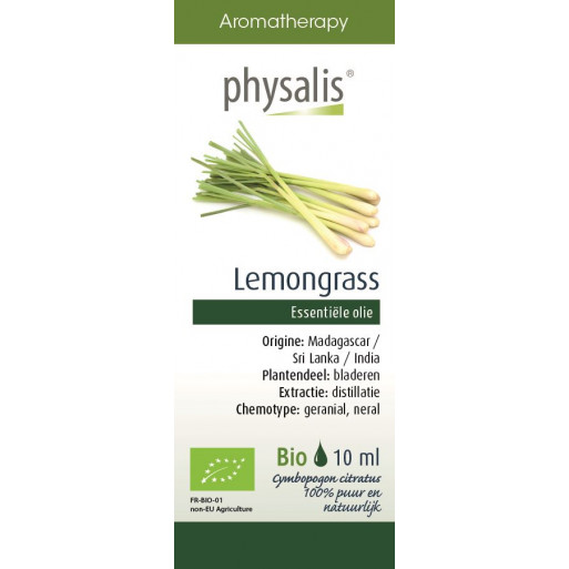 OLEJEK ETERYCZNY TRAWA CYTRYNOWA (LEMONGRASS) BIO 10 ml - PHYSALIS