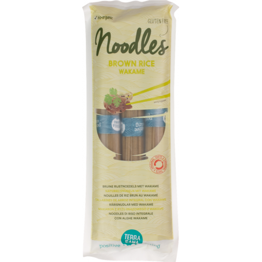 MAKARON (RYŻOWY RAZOWY TYPU NOODLE Z WAKAME) BEZGLUTENOWY BIO 250 g - TERRASANA