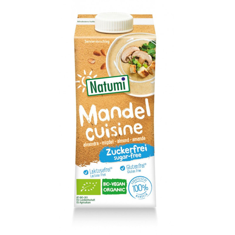 ZAGĘSZCZONY PRODUKT MIGDAŁOWY DO GOTOWANIA I PIECZENIA BEZGLUTENOWY BIO 200 ml - NATUMI
