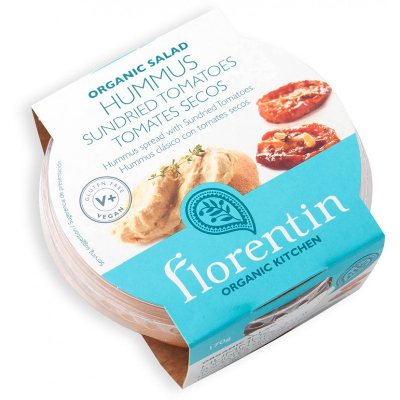 HUMMUS Z SUSZONYMI POMIDORAMI BEZGLUTENOWY BIO 170 g - FLORENTIN