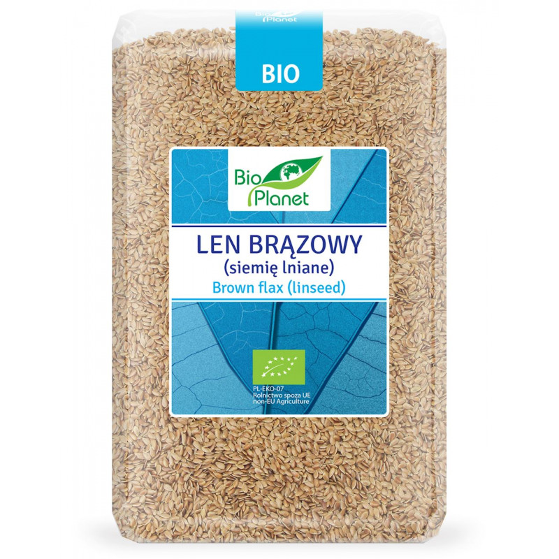 LEN BRĄZOWY (SIEMIĘ LNIANE) BIO 2 kg - BIO PLANET