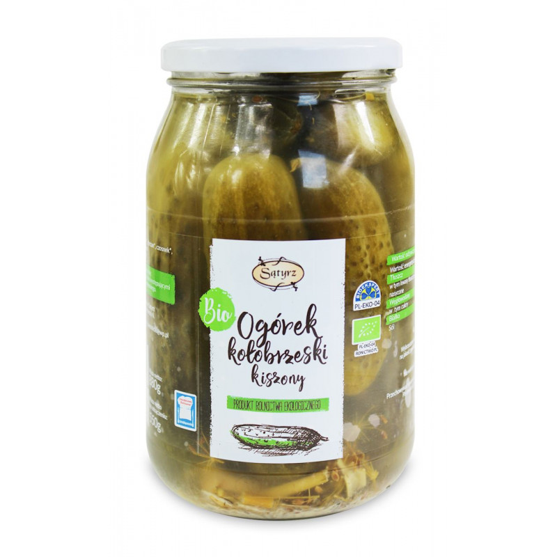 OGÓRKI SĄTYSKIE KISZONE BIO 880 g (550 g) - SĄTYRZ