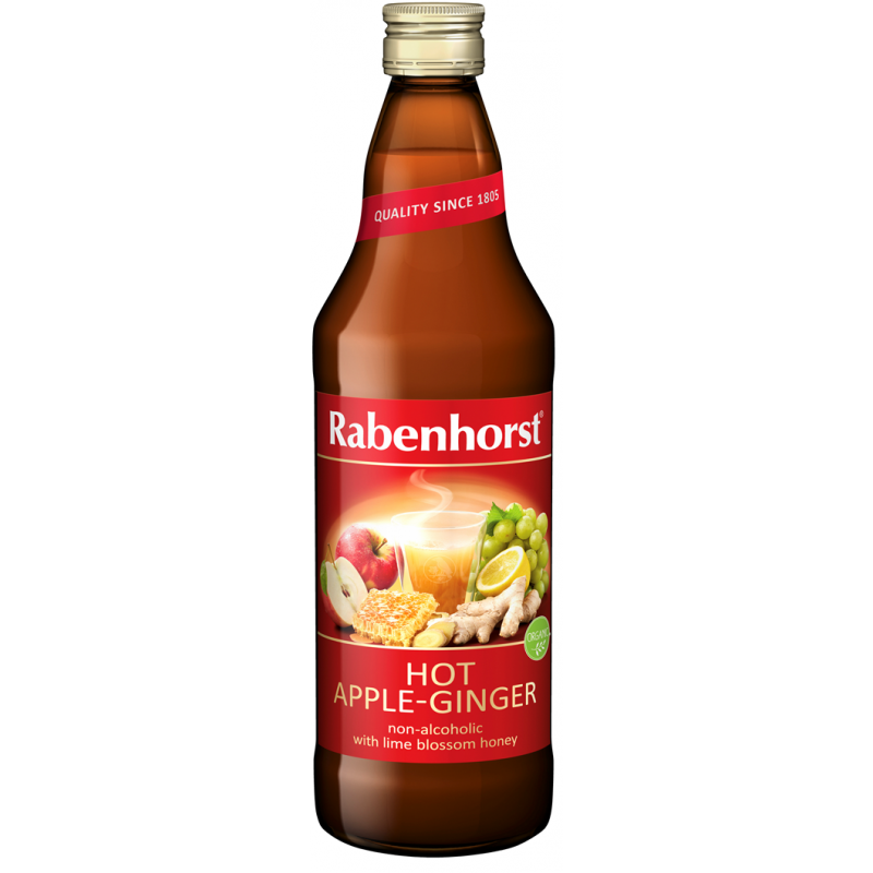 NAPÓJ ZIMOWY NA CIEPŁO JABŁKO - IMBIR - MIÓD LIPOWY BIO 750 ml - RABENHORST