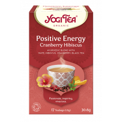 HERBATKA POZYTYWNA ENERGIA ŻURAWINA - HIBISKUS (POSITIVE ENERGY CRANBERRY HIBISCUS) BIO (17 x 1,8 g) 30,6 g - YOGI TEA