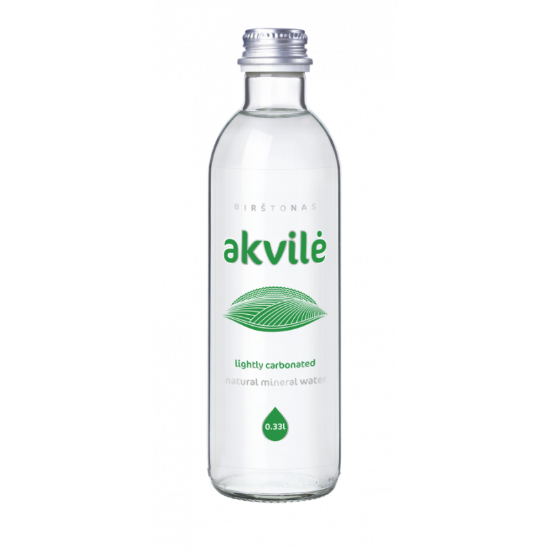 WODA MINERALNA LEKKO GAZOWANA 330 ml (SZKŁO) - AKVILE
