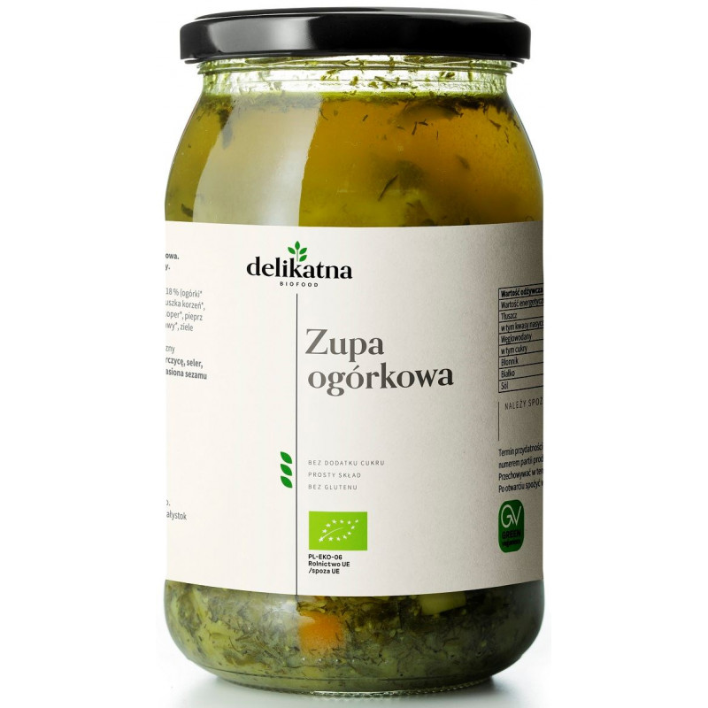 ZUPA OGÓRKOWA BIO 900 ml - DELIKATNA