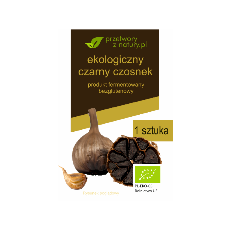 CZARNY CZOSNEK BEZGLUTENOWY BIO (1 szt.) - PRZETWORY Z NATURY