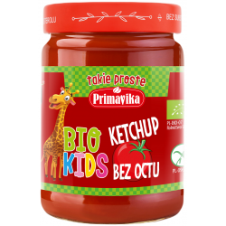 KETCHUP BEZ OCTU BEZGLUTENOWY DLA DZIECI BIO 315 g - PRIMAECO