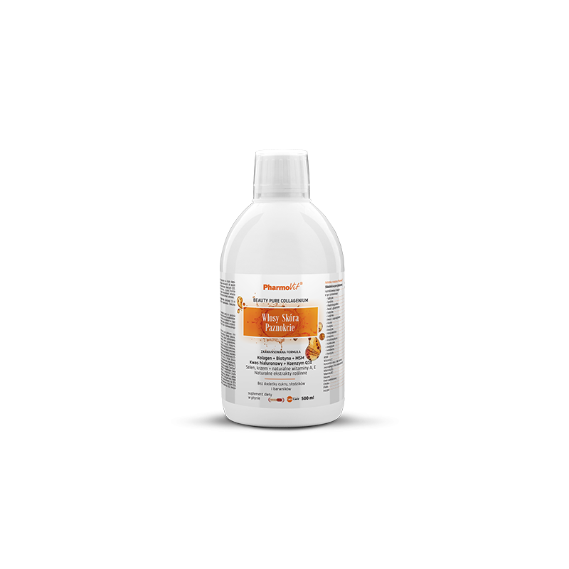 SUPLEMENT DIETY NA WŁOSY, SKÓRĘ I PAZNOKCIE W PŁYNIE BEZGLUTENOWY 500 ml - PHARMOVIT