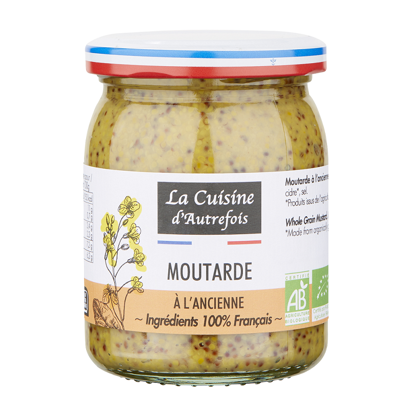 MUSZTARDA STAROFRANCUSKA L'ANCIENNE BIO 210 g -  LA CUISINE D AUTREFOIS
