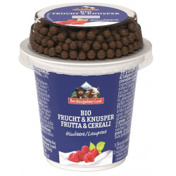 JOGURT MALINOWY Z KULKAMI CZEKOLADOWYMI BIO 150 g - BERCHTESGADENER LAND