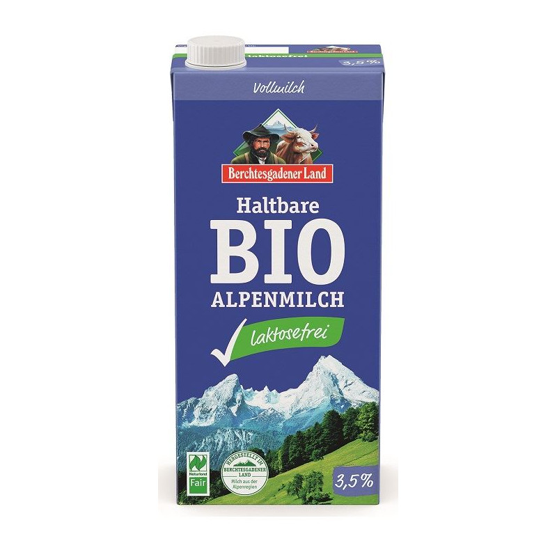 MLEKO UHT O OBNIŻONEJ ZAWARTOŚCI LAKTOZY (min. 3,5 % TŁUSZCZU) BIO 1 L - BERCHTESGADENER LAND