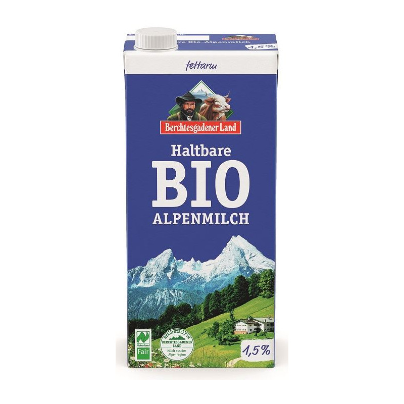 MLEKO UHT (min. 1,5 % TŁUSZCZU) BIO 1 L - BERCHTESGADENER LAND
