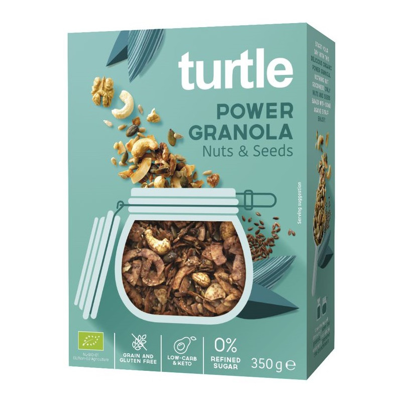 GRANOLA Z ORZECHAMI I NASIONAMI BEZGLUTENOWA BIO 350 g - TURTLE