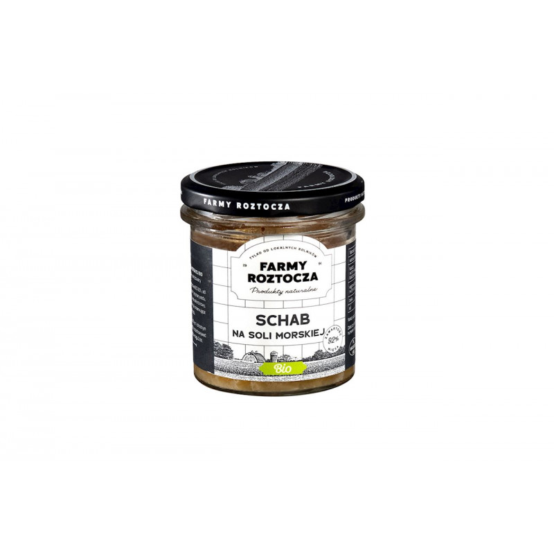 SCHAB NA SOLI MORSKIEJ BIO 250 g (SŁOIK) - FARMY ROZTOCZA