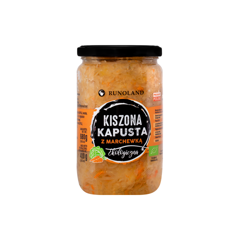 KAPUSTA KISZONA Z MARCHEWKĄ BIO 680 g (410 g) - RUNOLAND