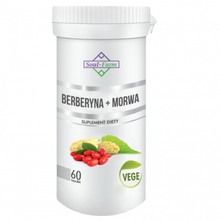 BERBERYNA + MORWA BIAŁA EKSTRAKT 60 KAPSUŁEK (300 mg + 300 mg) - SOUL FARM