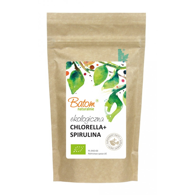 CHLORELLA + SPIRULINA BIO 625 TABLETEK 250 g (400 mg) - BATOM