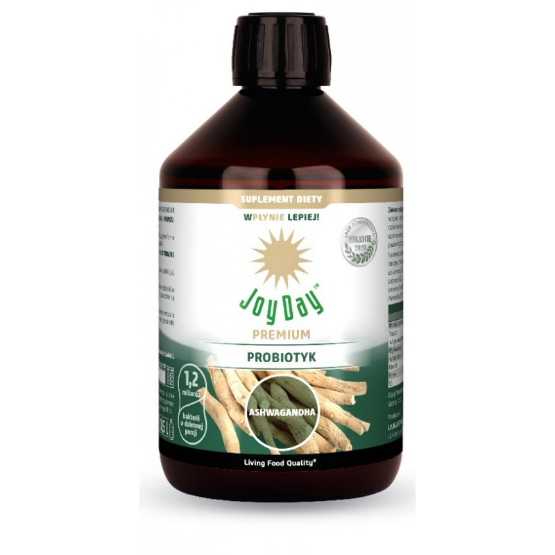 SUPLEMENT DIETY PROBIOTYK Z ASHWAGANDHĄ BEZGLUTENOWY BIO 500 ml - JOY DAY
