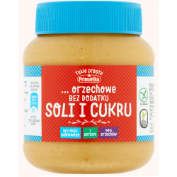 PASTA Z ORZESZKÓW ZIEMNYCH BEZ DODATKU SOLI I CUKRU BEZGLUTENOWA 350 g - PRIMAVIKA