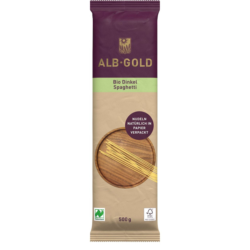 MAKARON (ORKISZOWY) SPAGHETTI BIO 500 g - ALB-GOLD