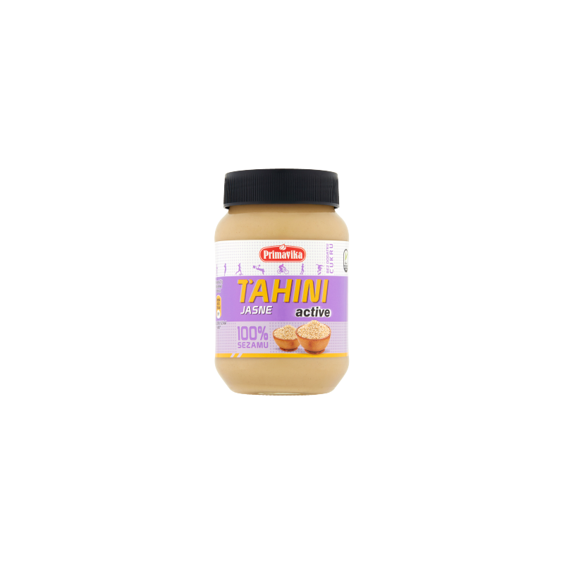 TAHINI JASNE ACTIVE (PASTA SEZAMOWA) BEZGLUTENOWE 460 g - PRIMAVIKA
