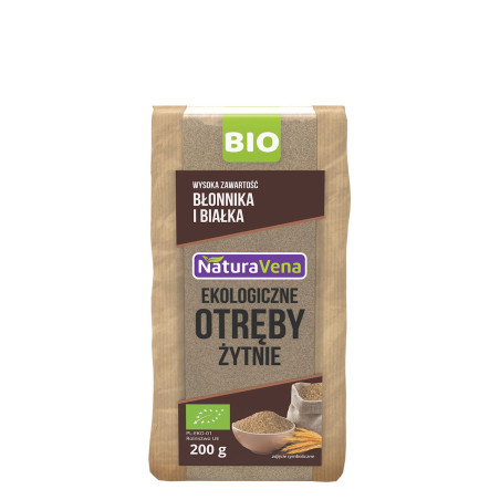 OTRĘBY ŻYTNIE BIO 200 g - NATURAVENA