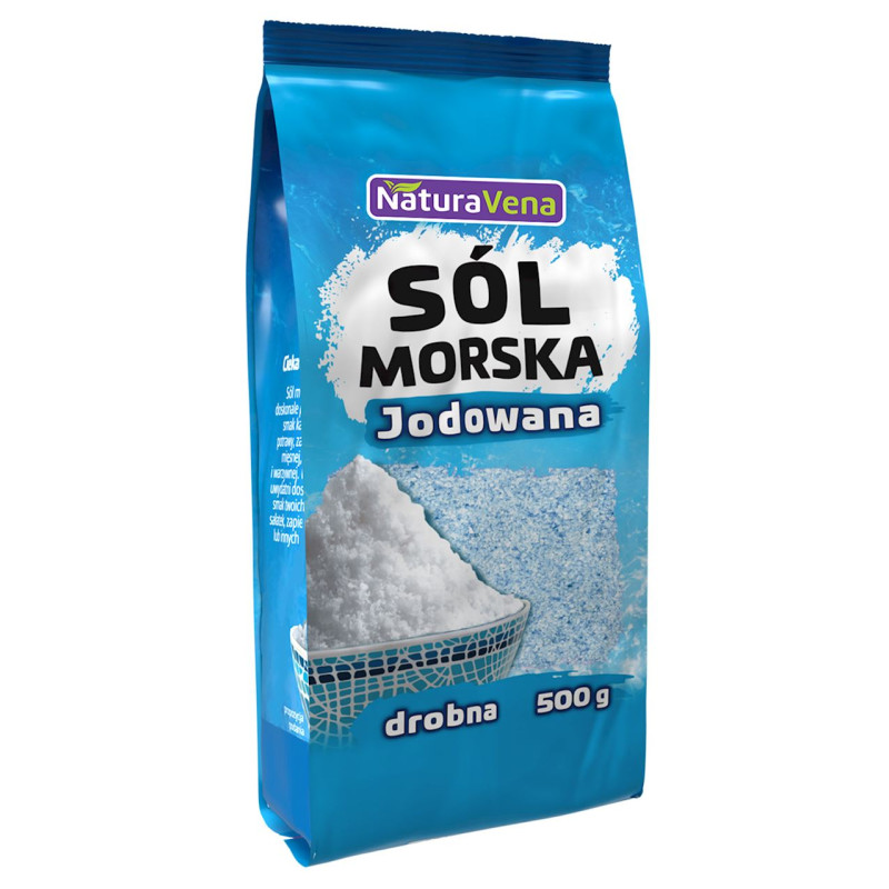 SÓL MORSKA DROBNO MIELONA 500 g - NATURAVENA