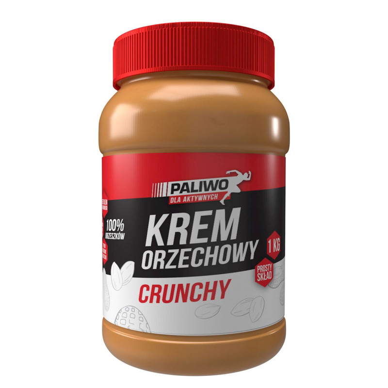 KREM ORZECHOWY CRUNCHY 100 % BEZ DODATKU SOLI I CUKRÓW 1 kg - PALIWO DLA AKTYWNYCH