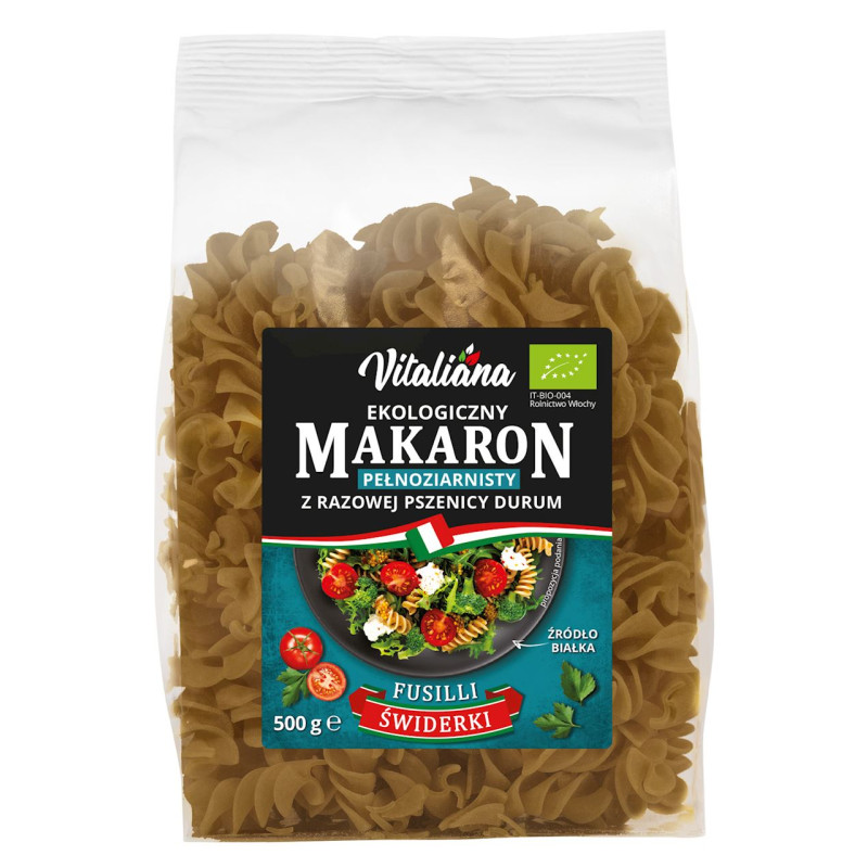 MAKARON (Z RAZOWEJ PSZENICY DURUM) FUSILLI BIO 500 g - VITALIANA
